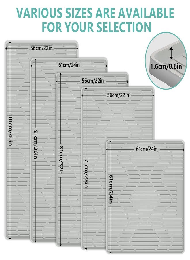 Lanstics 40" x 22" Under Sink Mat for Kitchen Under Sink Organizer Waterproof Raised Edge Silicone Mat Sink Protector Silicone Organizers Tray for Kitchen Bathroom - Image 2